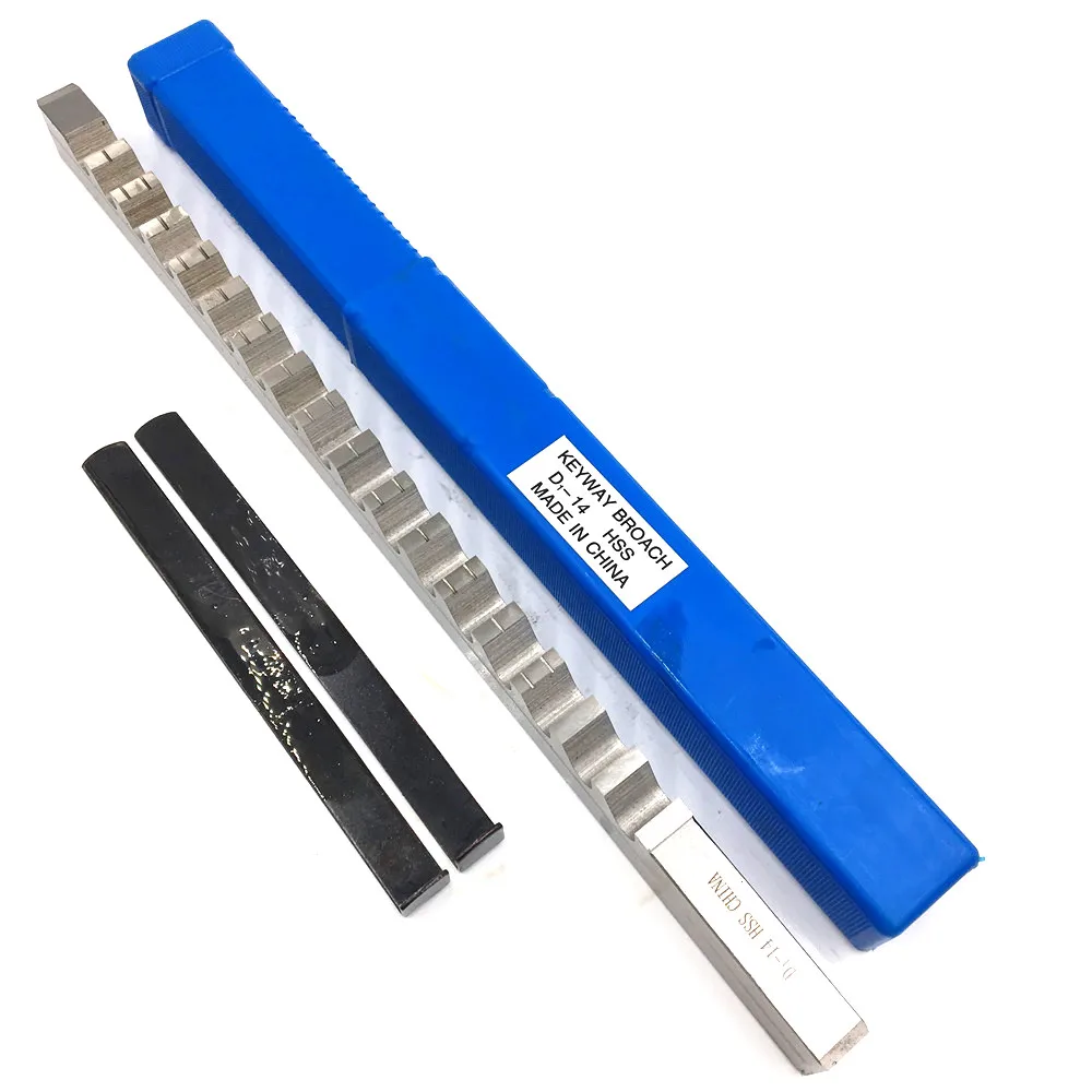 HSS Keyway Broach 14mm D Push Type Metric Size CNC Metalworking Tool A