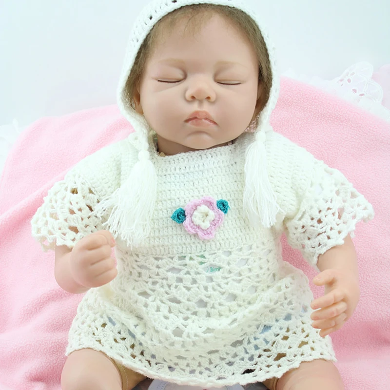 Reborn Baby Doll Girls Gift Lifelike Silicone Sleeping Beauty Baby