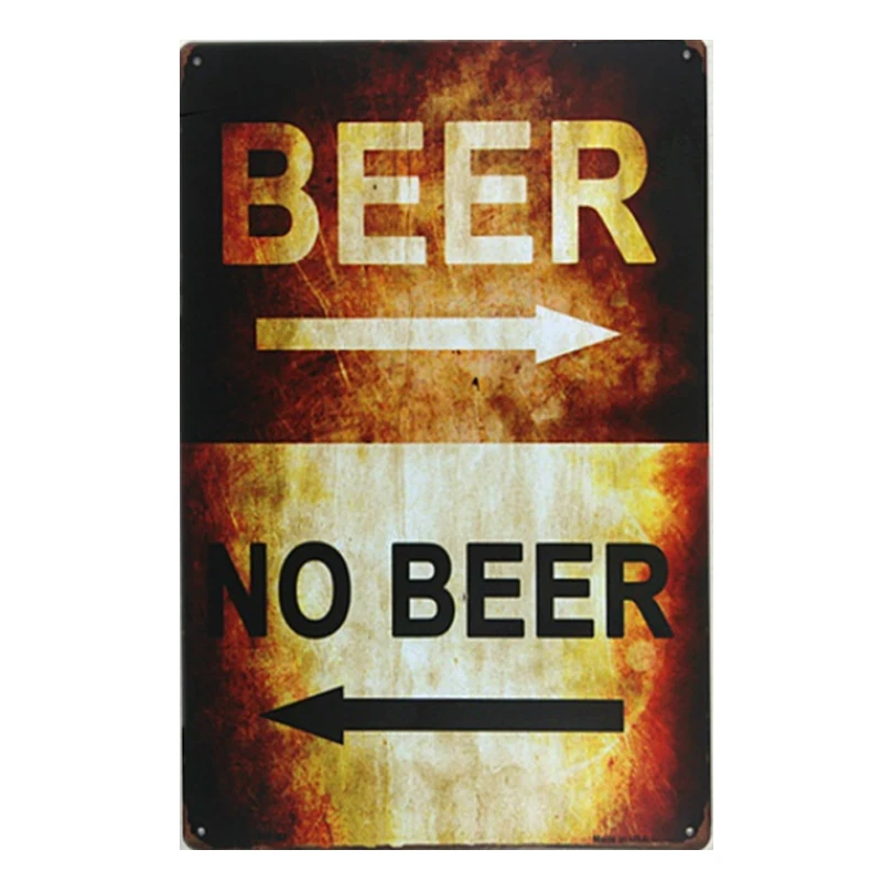 

Beer metal painting vintage tin plate signs decor bar home garage