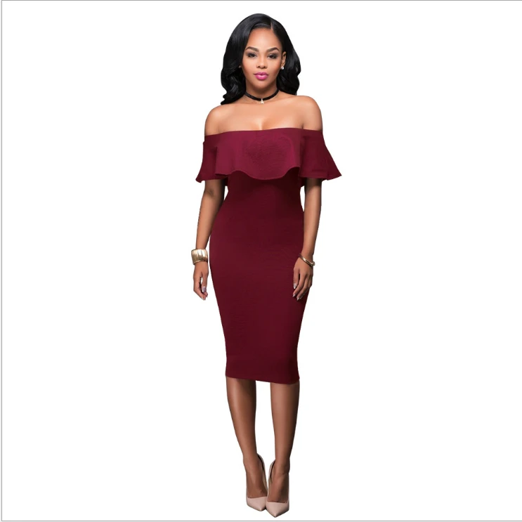 burgundy winter dress