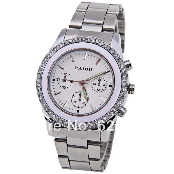 

20146 New Fashion Ladies Quartz Watch Shiny Rhinestone Dress Watch  Full Steel Watches Paidu Brand Wristwatch Free Shipping