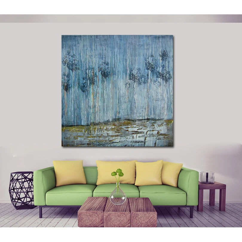 AZPRTLI No Frame Paintings Abstract Hand Painted Canvas Oil Painting Modern Wall Art Acrylic Picture For Room Home Decor | Дом и сад