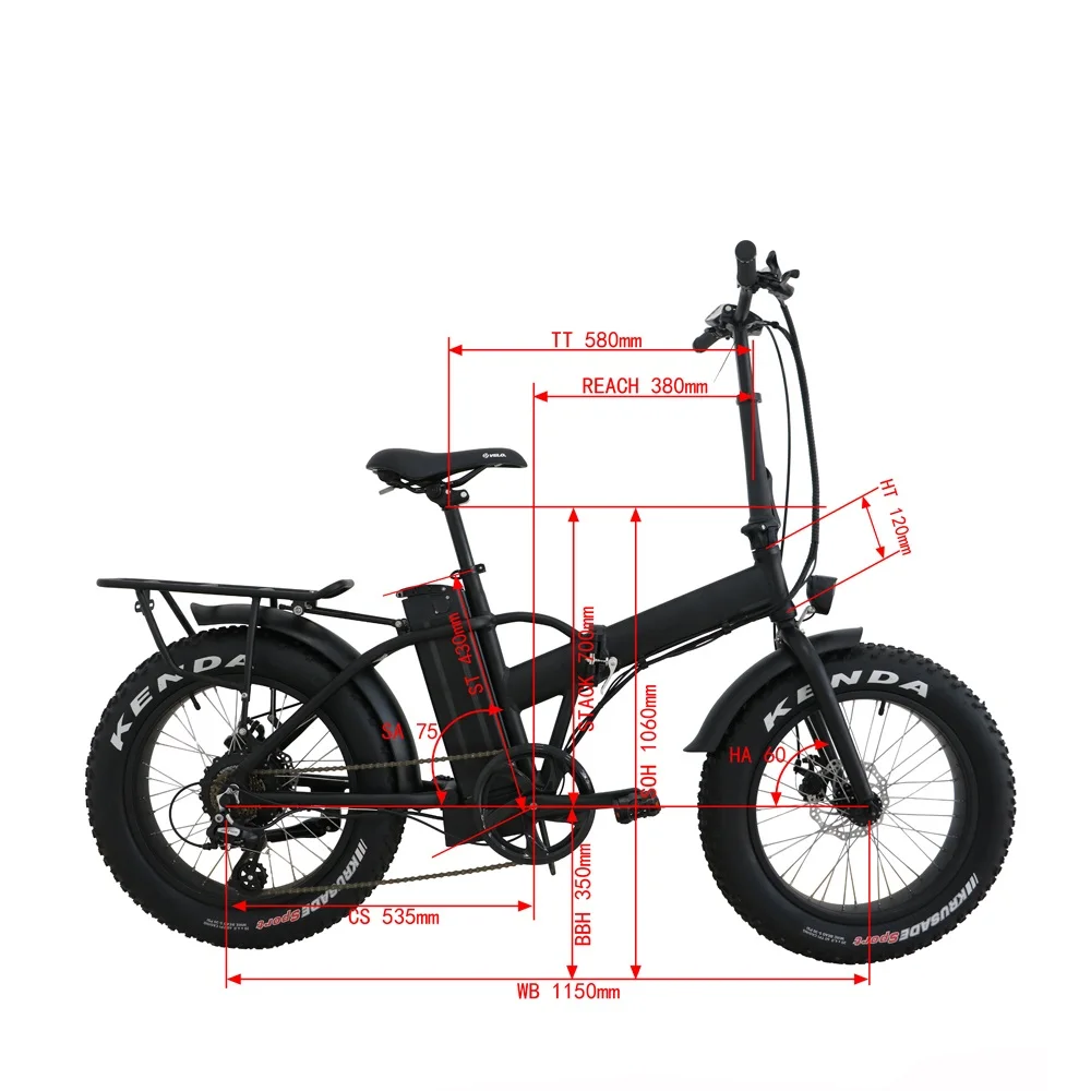 Excellent Drop shipping USA/CANADA High Speed Fat tire electric bike 20 inch folding electric bicycle 1