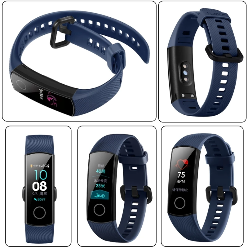 Оригинальный Huawei Honor Band 4 Amoled 0 95 &quotцветной сенсорный экран Смарт браслет с
