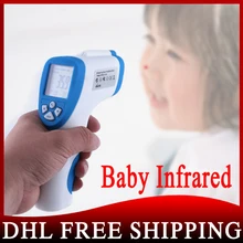 50 шт./партия 1," ЖК-цифровой инфракрасный Лоб не трогательный термометр с лазерным прицелом DHL