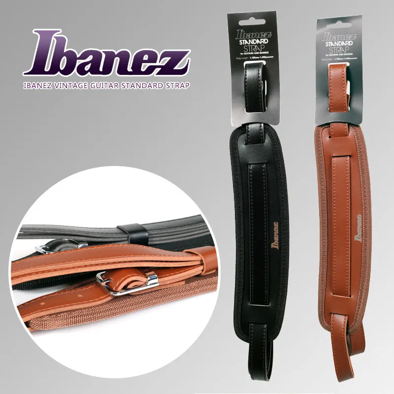

Ibanez GSRN50 Vintage Standard Guitar Strap, Black/Brown Available