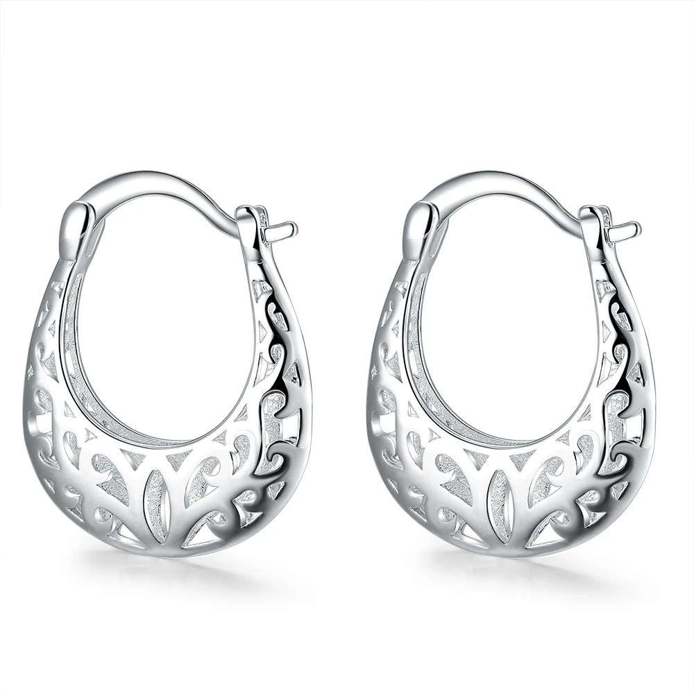 925 пробы серебряные серьги-кольца новые модные вечерние женские серьги в форме цветка в форме сумочки ювелирные изделия Размер 2,3X2,7 см