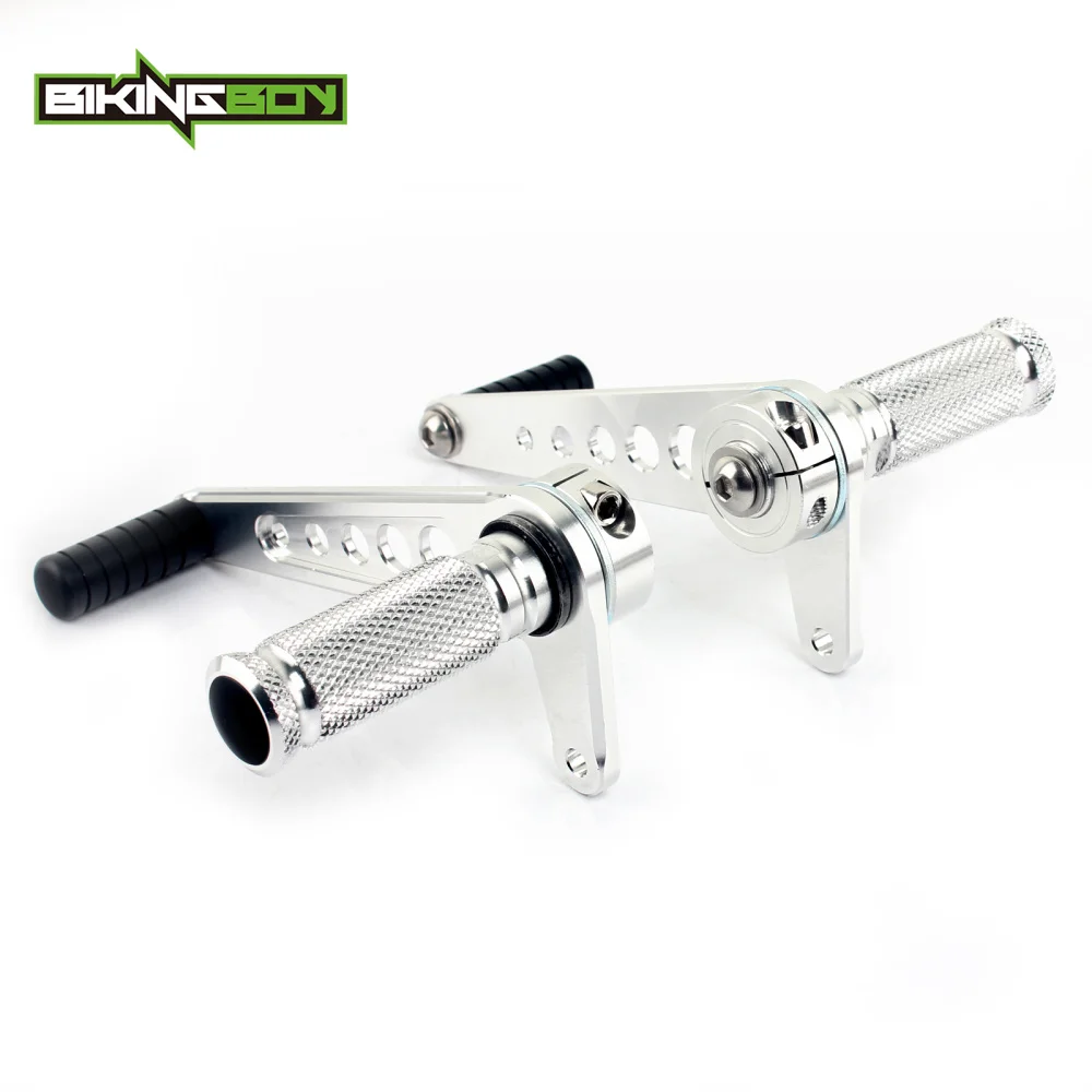 BIKINGBOY алюминиевая заготовка с ЧПУ универсальные Кафе Racer Rearsets подножки заднего