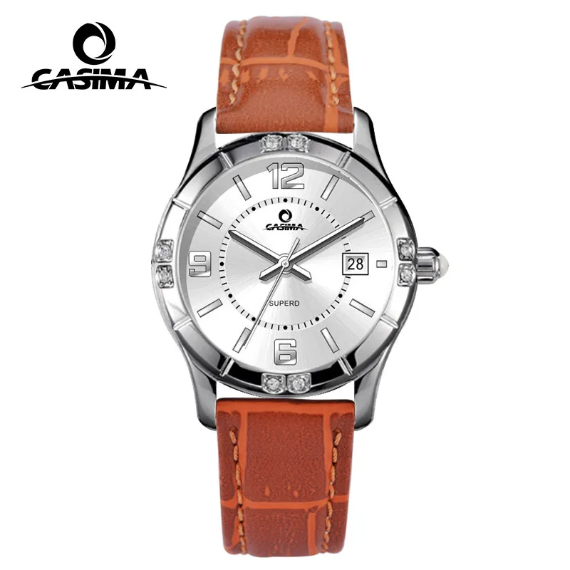 

Luxury Brand Watches Women Fashion Casual Beauty Fancy Quartz Wrist Watch Calendar Waterproof 50m Leather Strap CASIMA#3007