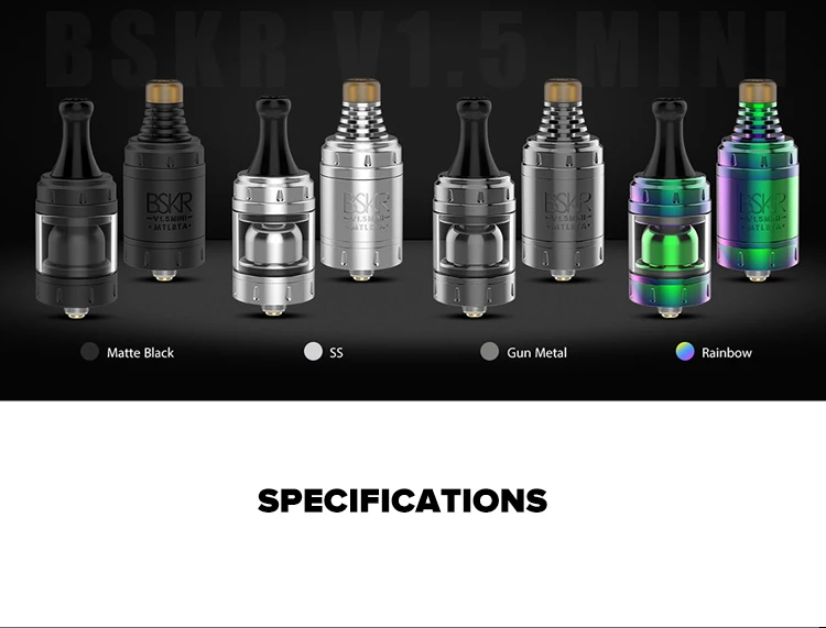 Vandy vape BSKR V1.5 Мини MTL RTA танк с 5 шт Vandyvape хлопковый бак VS Berserker V1.5 электронная сигарета