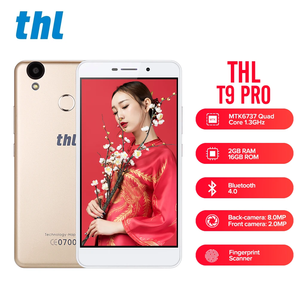 THL T9 Pro Android 6 0 5 дюймов 4G смартфон MTK6737 4 ядра 1 3 GHz 2 GB Оперативная память 16 Гб