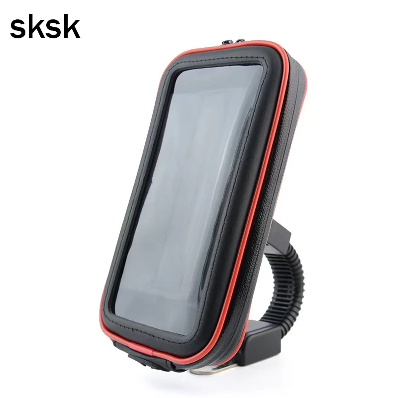 

SKSK Upgrade Universal Bicycle Motorcycle MTB Bike Phone Holder Waterproof Bag Case Handlebar Mount Holder for iPhone