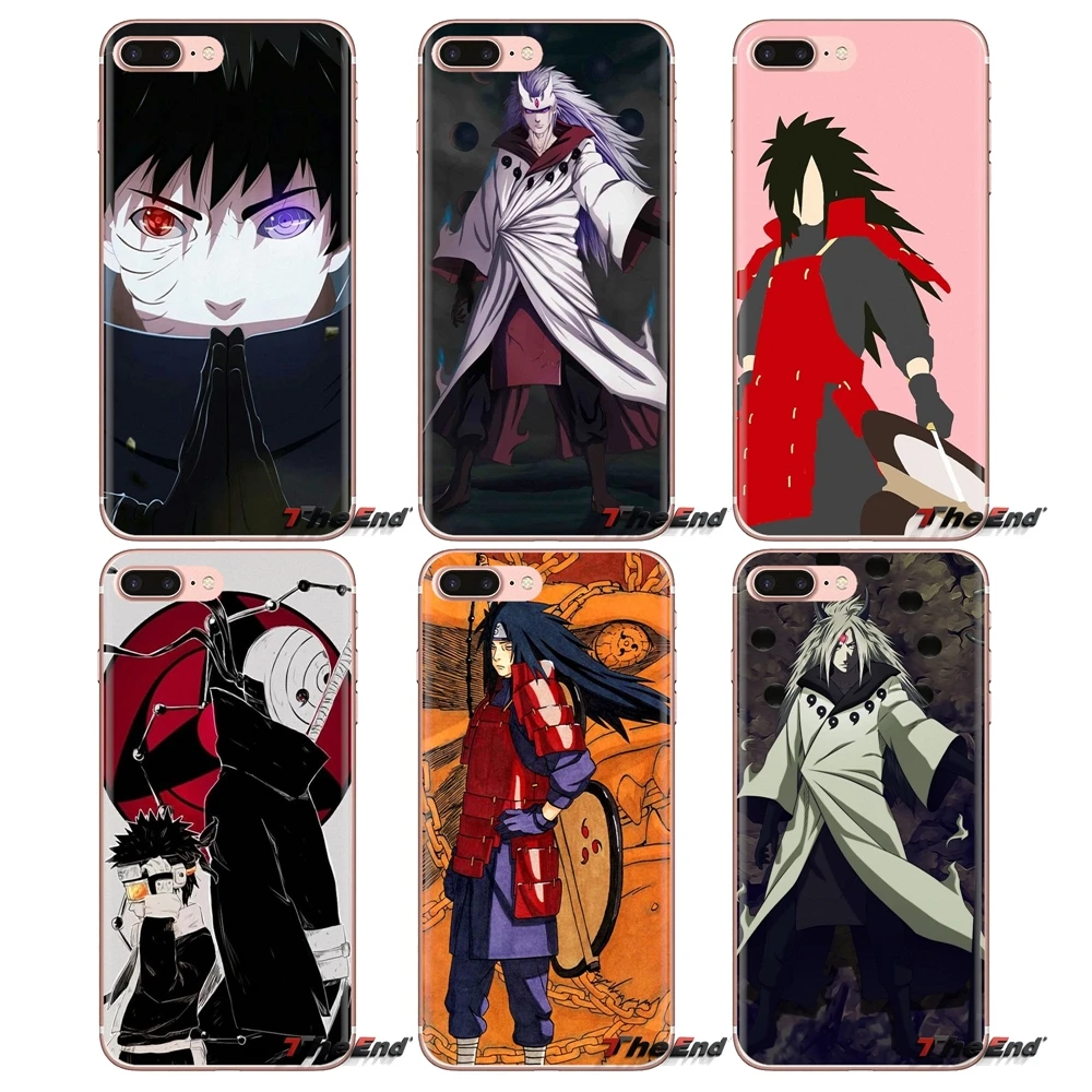 

For Xiaomi Mi4 Mi5 Mi5S Mi6 Mi A1 A2 5X 6X 8 9 Lite SE Pro Mi Max Mix 2 3 2S naruto Uchiha Madara Obito Transparent TPU Bag Case
