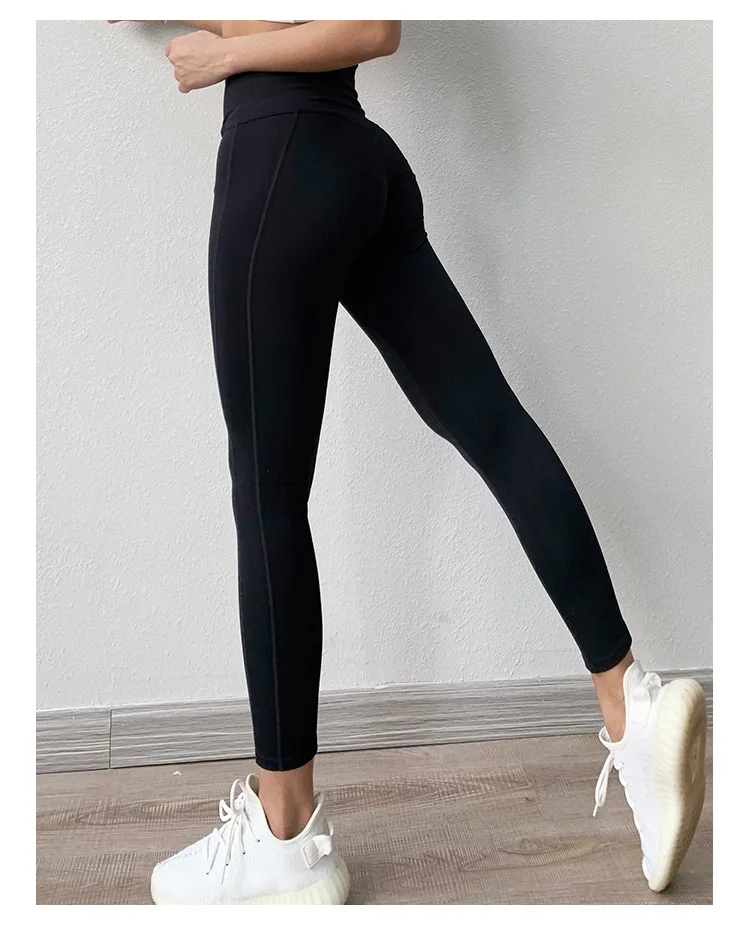 CretKoav женские с перекрестными завязками и высокой талией штаны для йоги тренировки спортивные тонкие леггинсы тренажерный зал бриджи для бега эластичные быстросохнущие Фитнес-Леггинсы