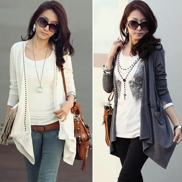 2015 Women Sweaters And Korean Style Cardigan Sleeve Cotton Sequin Sweater Female Crop Tops Blouse Jacket Coat In Cardigans From Womens Clothing 2015 Women Sweaters And Korean Style Cardigan Sleeve Cotton Sequin Sweater Female Crop Tops Blouse Jacket Coat In Cardigans From Womens Clothing