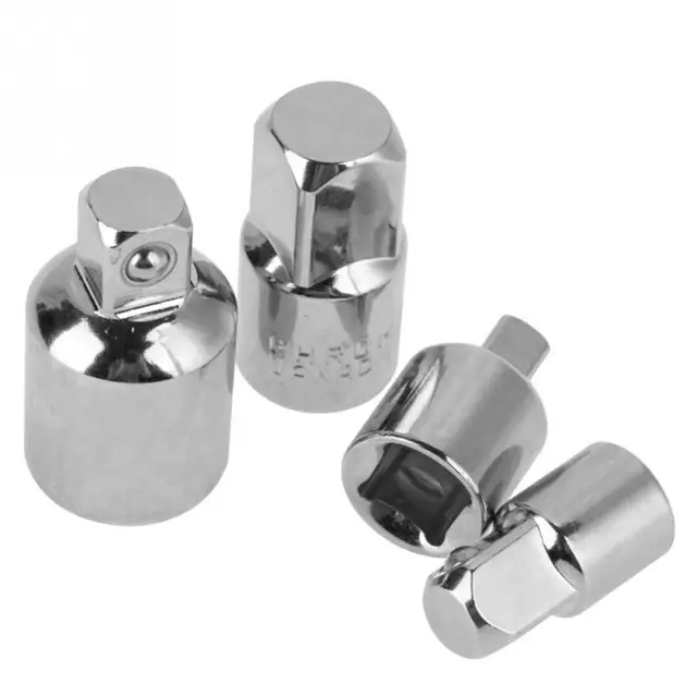4Pcs Socket Adapter Reducers 1/2″ 3/8″ 1/4″ Wrench Adapter Chrome Vanadium Steel Silver Black Optional