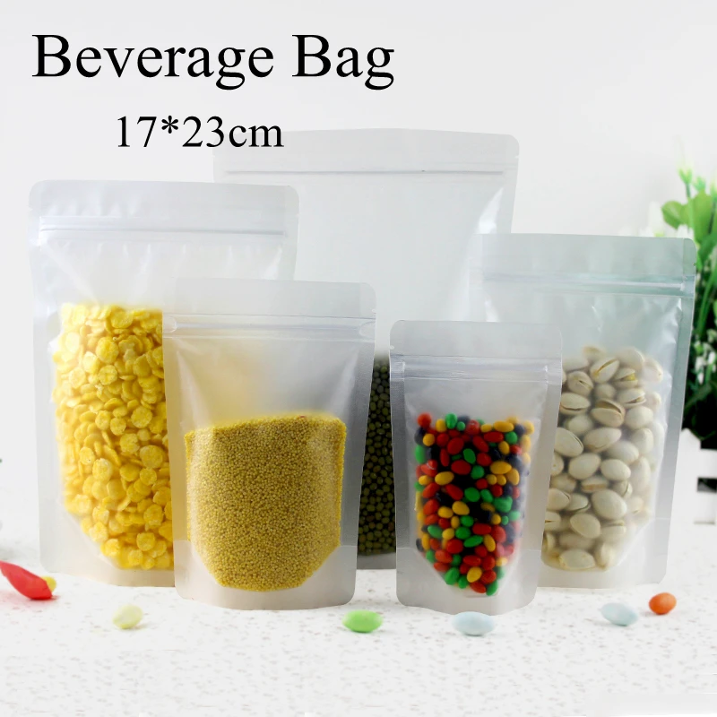 17cmx23cm New Listing Thick transparent ziplock Beverage bags Liquid