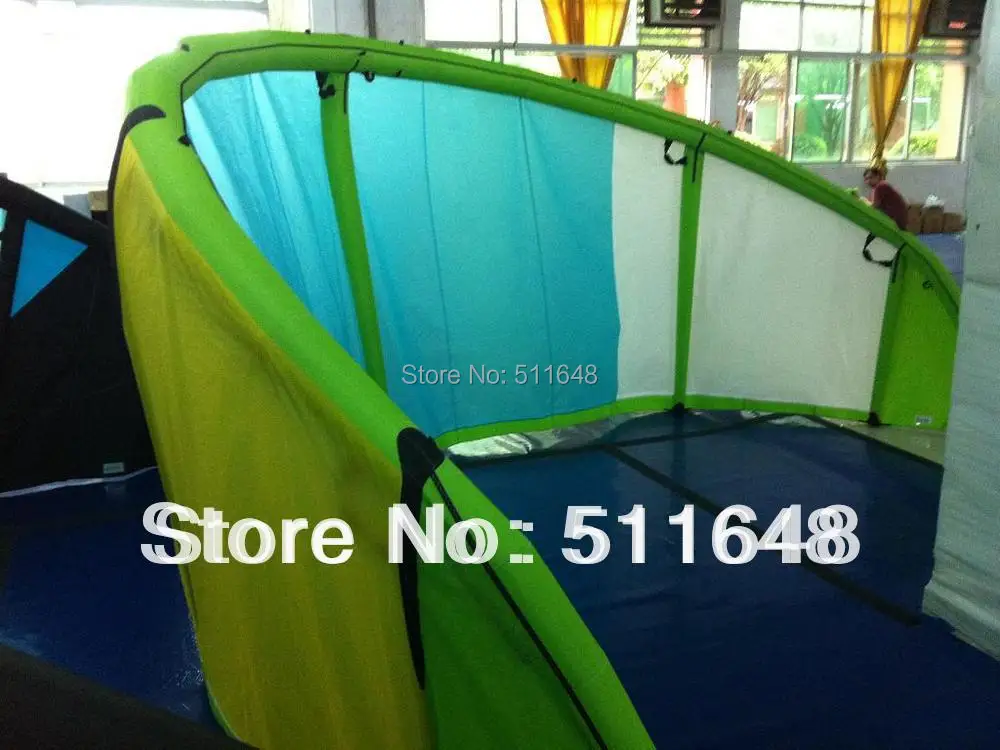 

Free shipping 6sqm HYBRID kiteboarding kite with one pump system + kite bag
