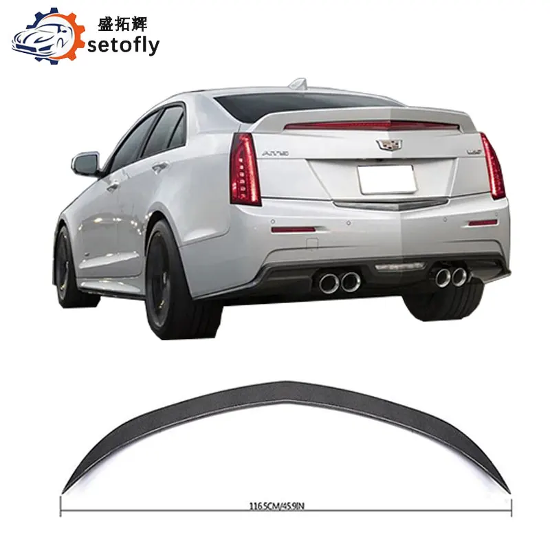 

AUTO ACCESSORIES CARBON FIBER REAR SPOILER FOR CADILLAC ATS-L 2012-2018