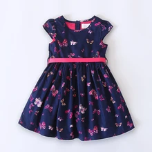 Модное платье для девочек летние вечерние платья для девочек, хлопковое детское платье принцессы костюм для девочек детская одежда от 2 до 9 лет
