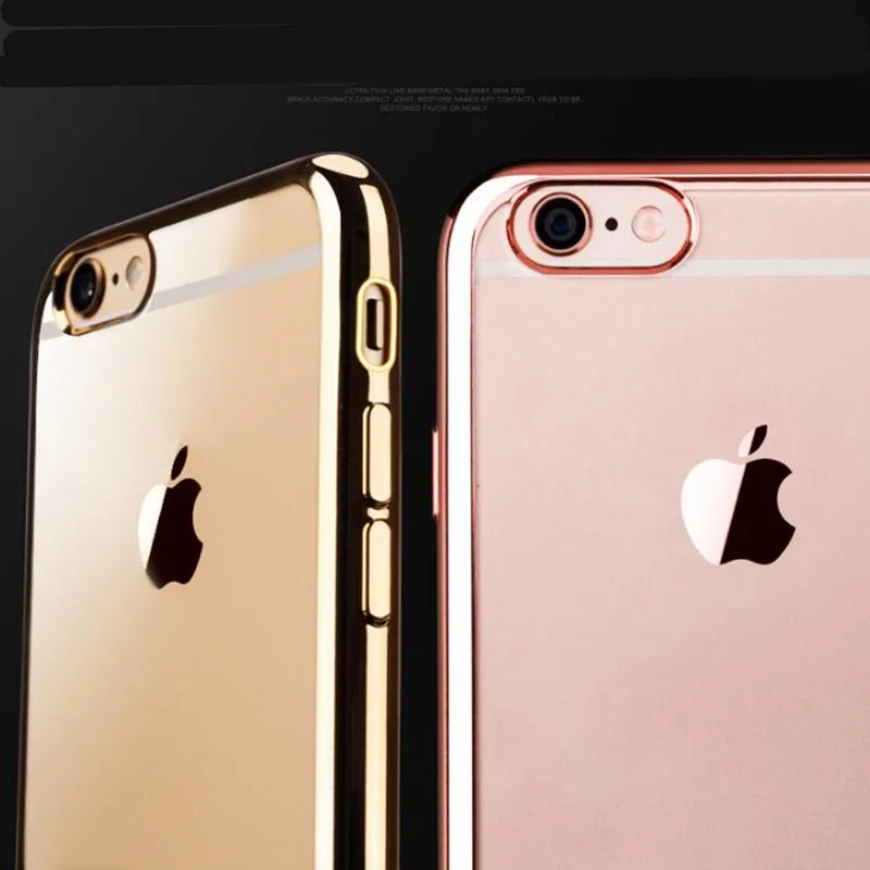 iphone 7 silicone case Fashion Rose gold Luxury Plating Case For iPhone X XS MAX XR Soft Clear TPU Cover For iPhone 12 6 7 8 plus ip 11 Pro MAX Coque iphone 7 waterproof case
