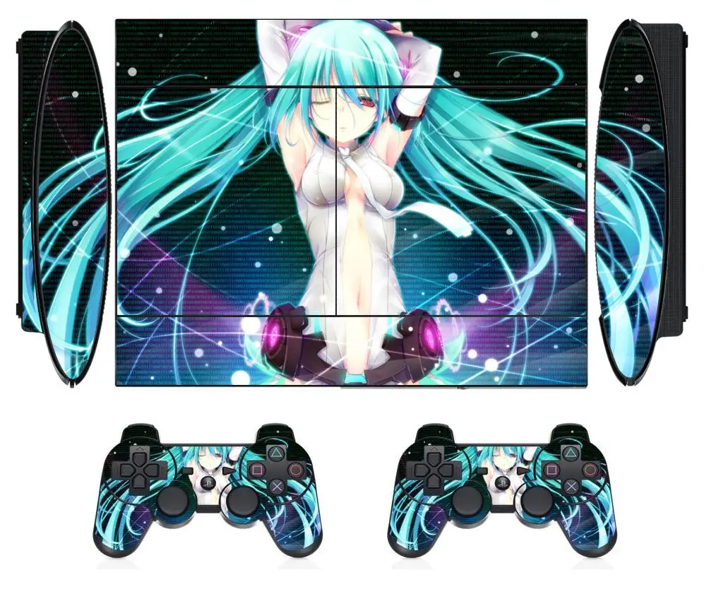 Виниловая защитная пленка 232 для Sony PS3 Super Slim 4000 и 2 контроллера|protector sticker|ps3 slim