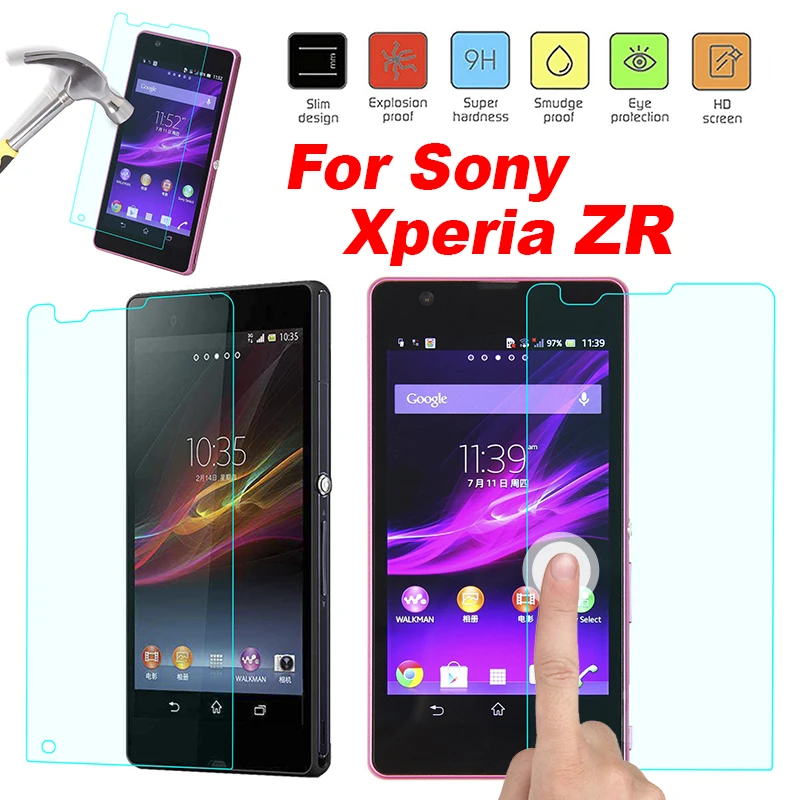 Защитное стекло закаленное для Sony Xperia M2 M4 Aqua M5 E4G ZR M36H M35H S36H XPL S39H XPC|Защитные стёкла