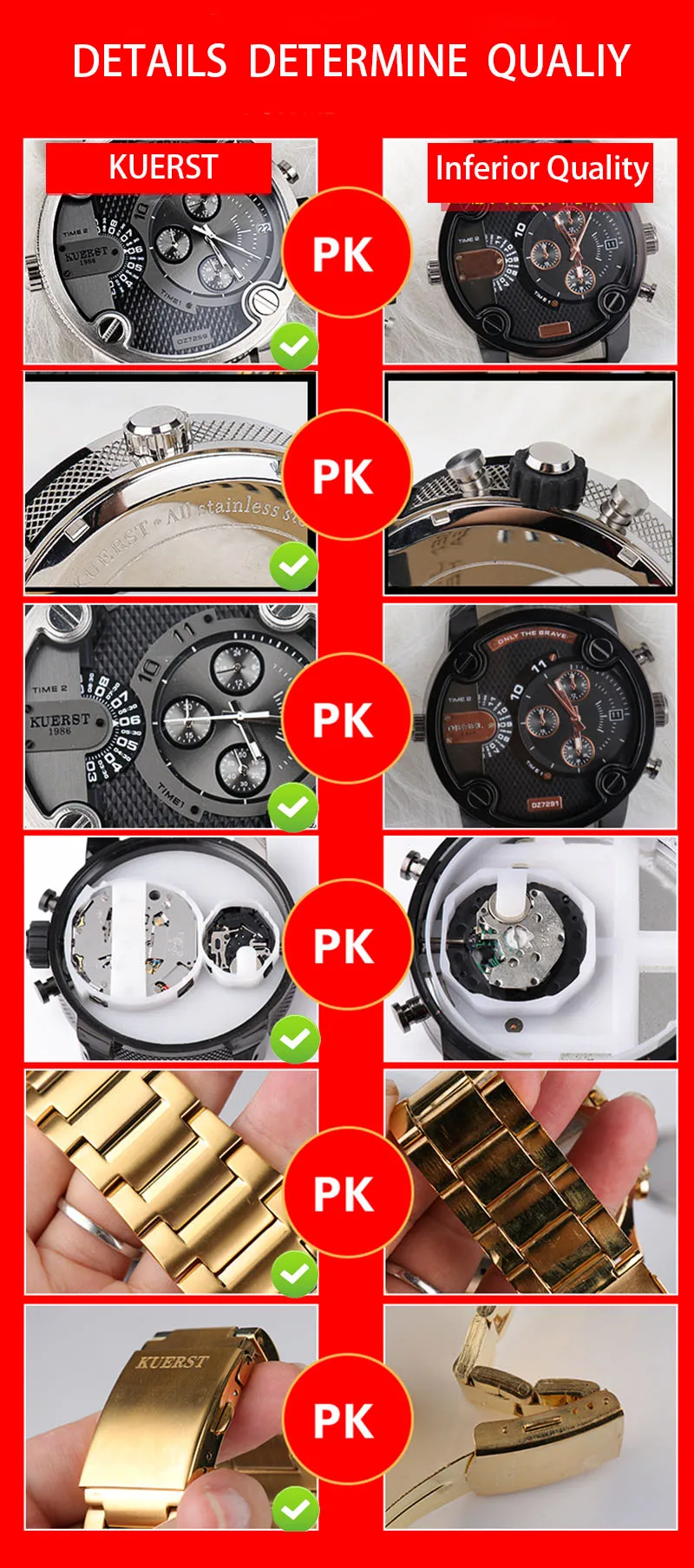 Люксовый брендовый мужской часы с большим циферблатом мужские спортивные наручные часы водонепроницаемые с двойным часовым поясом Хронограф Мужские кварцевые часы Новинка