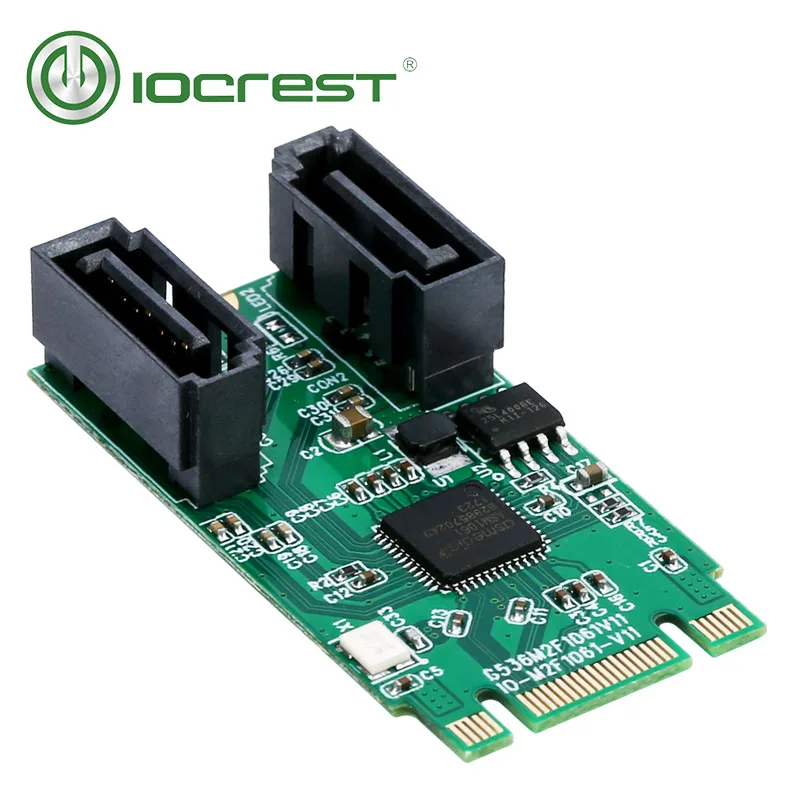 IOCREST M.2(pcie) к 2 портам SATA 6G RAID адаптер Внутренняя M.2 контроллер карта | Компьютеры и