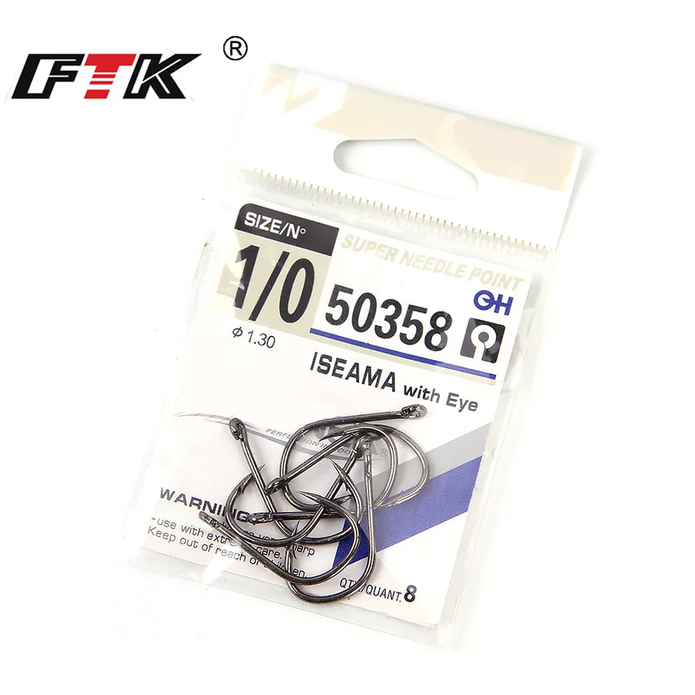 FTK High Carbon Steel Barbed Hooks ISEAMA Fishing Hook With Eye Carp Catfish Anzol Peche Japan Fishing Tackle owner 50358 FTK High Carbon Steel Barbed Hooks ISEAMA Fishing Hook With Eye Carp Catfish Anzol Peche Japan Fishing Tackle owner 50358
