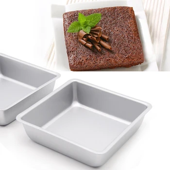 

6-Pack Mini Pie Muffin Cupcake mold egg Tart Bakeware, 4 Inch NonStick Square pans by Leeseph