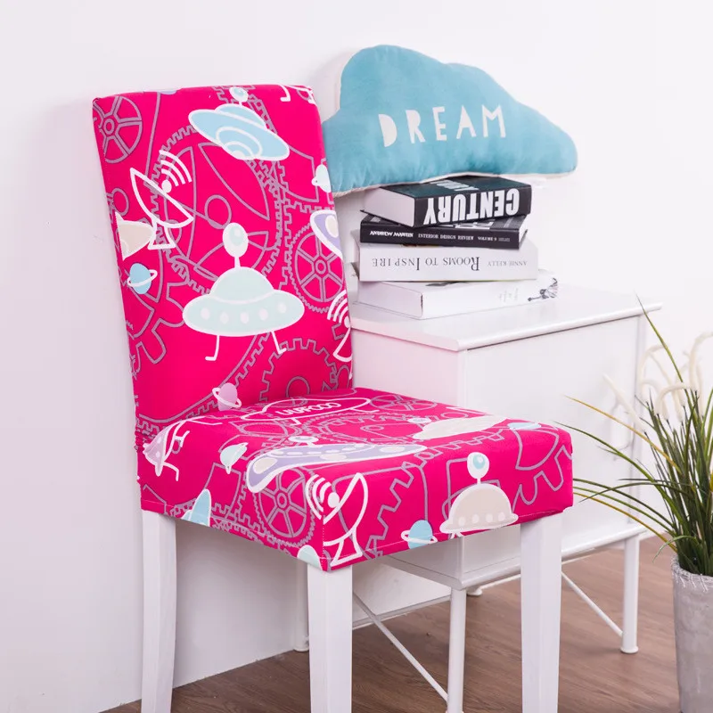 Cute Cartoon Removable Streched Chair Cover Spandex Elastic Slipcovers For Restaurant Kids Favor Dining Chair Seat Cover Case Cute Cartoon Removable Streched Chair Cover Spandex Elastic Slipcovers For Restaurant Kids Favor Dining Chair Seat Cover Case