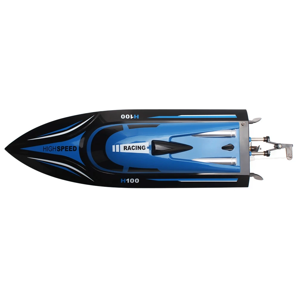 RC قارب H100 2.4 GHz 4 قناة عالية السرعة 30 km/H سباق القوارب التحكم عن بعد مع شاشة LCD ل ألعاب أطفال الاطفال هدايا عيد الميلاد