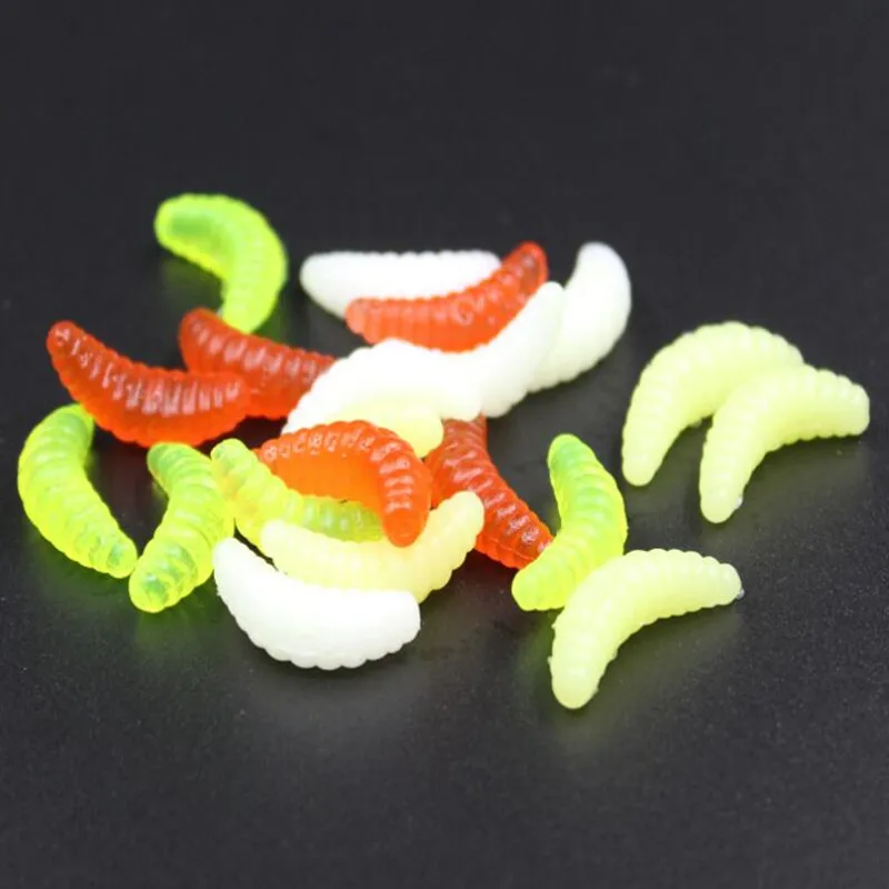 Buy 50PCS 2cm maggot Soft Lure Lure Fishing Bait Worm