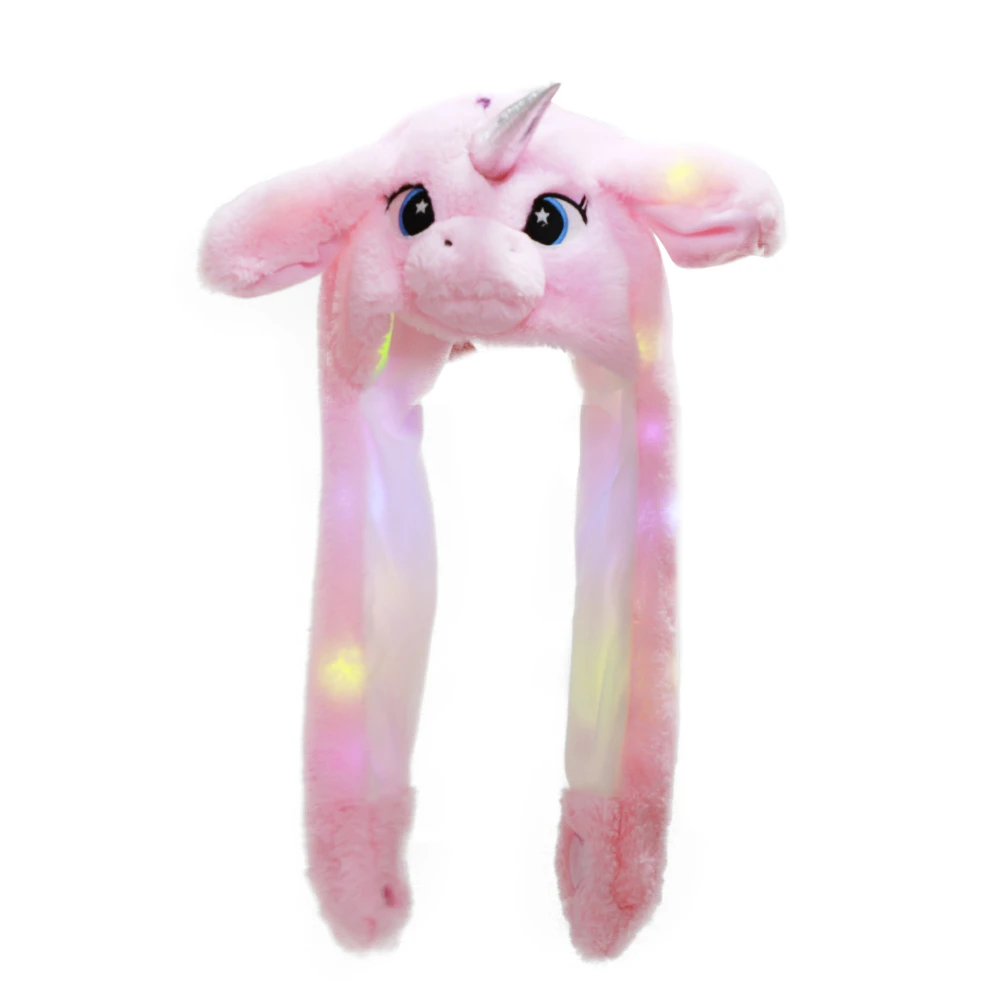

MrY Cartoon Hats Cute Rabbit / Panda Hat with Light Funny Air Float Filling Ear Moving Cap Cartoon Plush Stuffed Toys Gifts