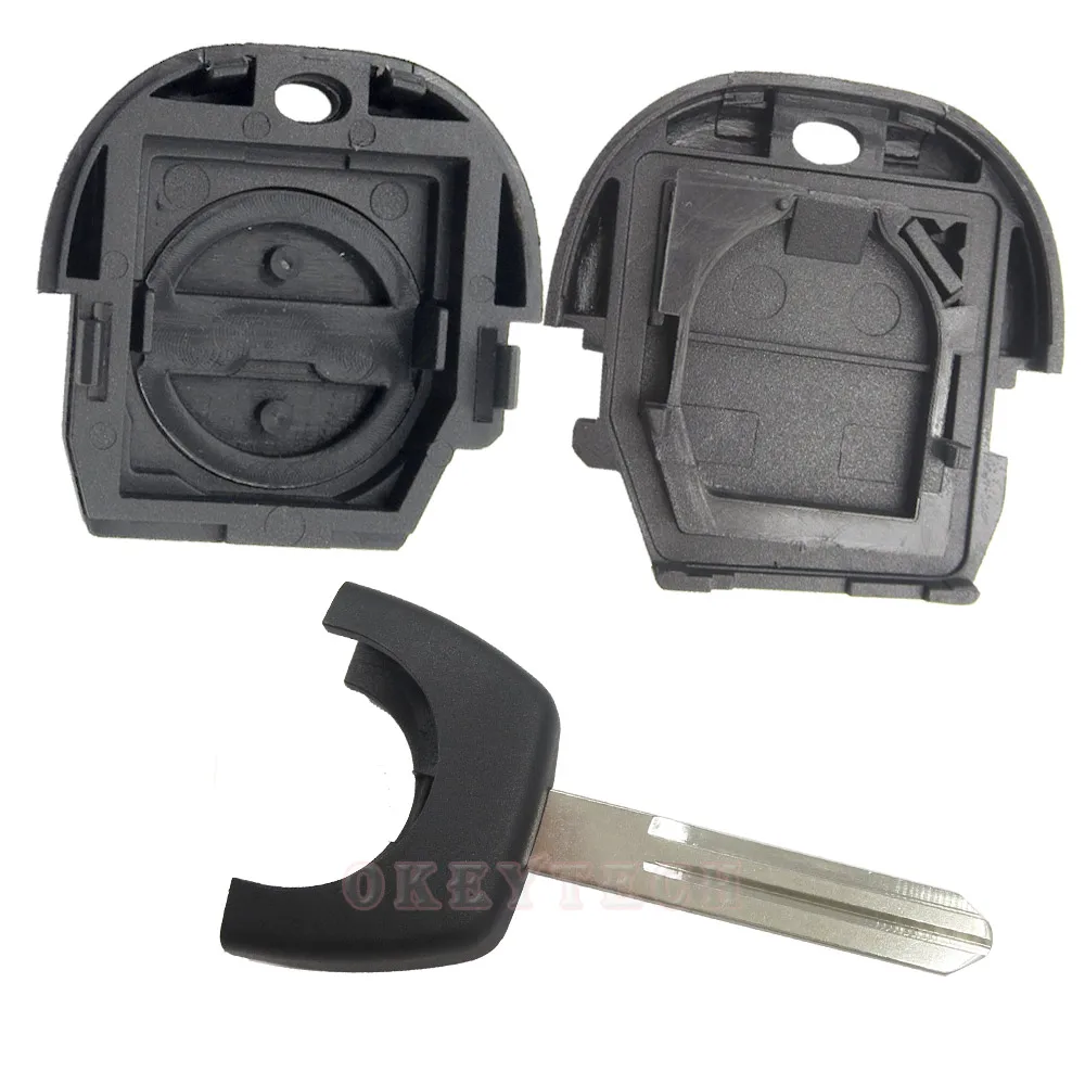 OkeyTech 2 кнопки Uncut A32/A33 лезвие и 2 микро переключатель дистанционного ключа оболочки для Nissan Primera Micra Terrano Almera X Trail