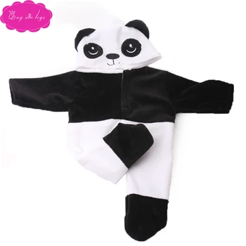 

New doll dress panda suit fit 18 inch Girl dolls girl dolls and 43 cm baby dolls clothing accessories c738