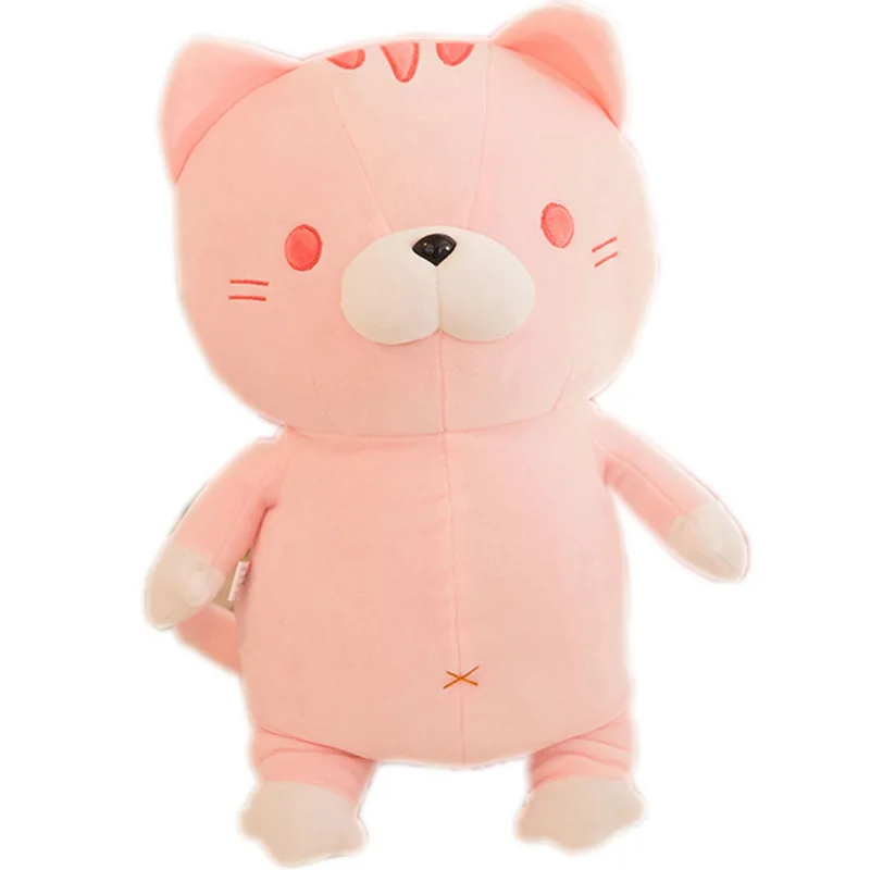 

Stuffed animals plush soft kawaii smile plush cat feather cotton soft rice ball cat doll stuffed pillow girlfriend gift 50cm