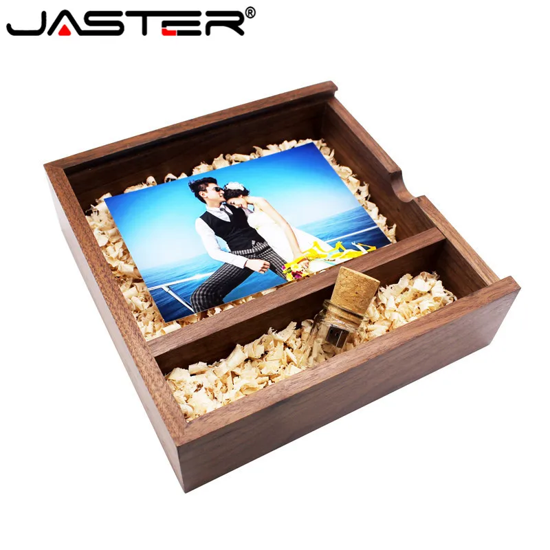 JASTER Горячая USB+ коробка креативный орех и клен дерево+ бутылка USB 2,0 4 ГБ/8 ГБ/16 ГБ/32 ГБ/64 ГБ USB флэш-накопитель бесплатный логотип