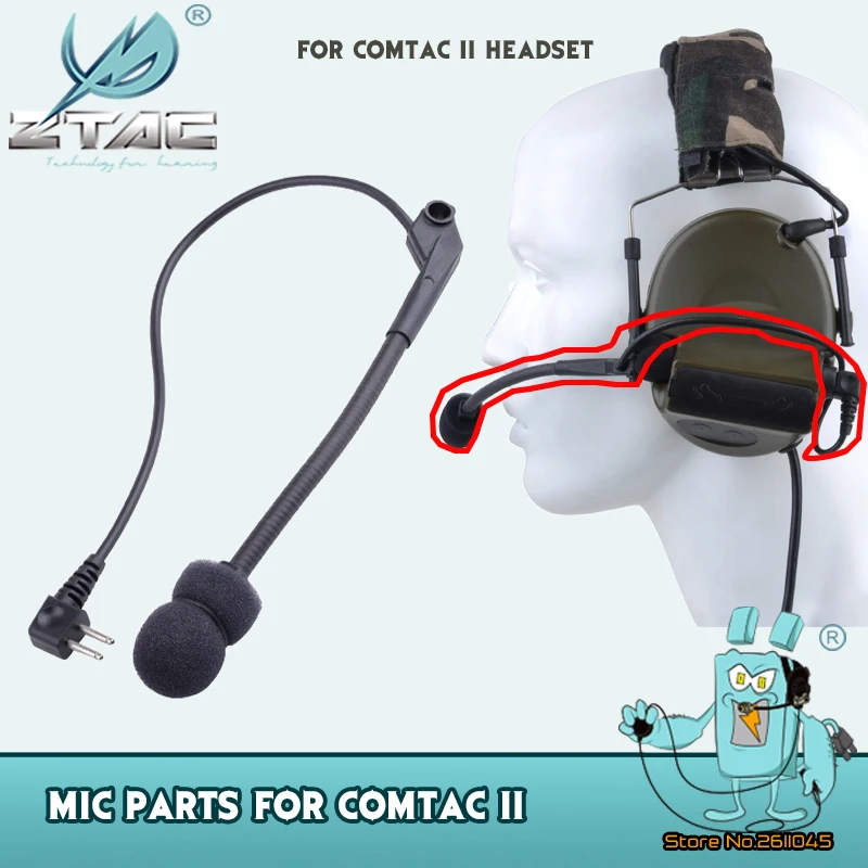 Z Tac Peltor Tactical Headohone микрофон с шумоподавлением Comtac II аксессуар для гарнитуры микрофон часть MicrophoneZ040-0