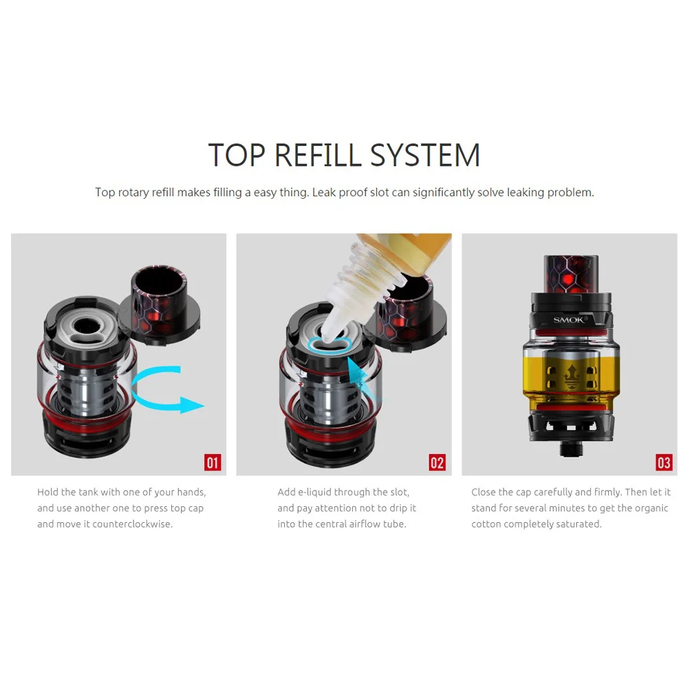 Original SMOK TFV12 PRINCE Atomizer with 8ml Capacity Top filling electronic cigarette TFV12 Prince tank VS SMOK TFV8 atomizer Original SMOK TFV12 PRINCE Atomizer with 8ml Capacity Top filling electronic cigarette TFV12 Prince tank VS SMOK TFV8 atomizer
