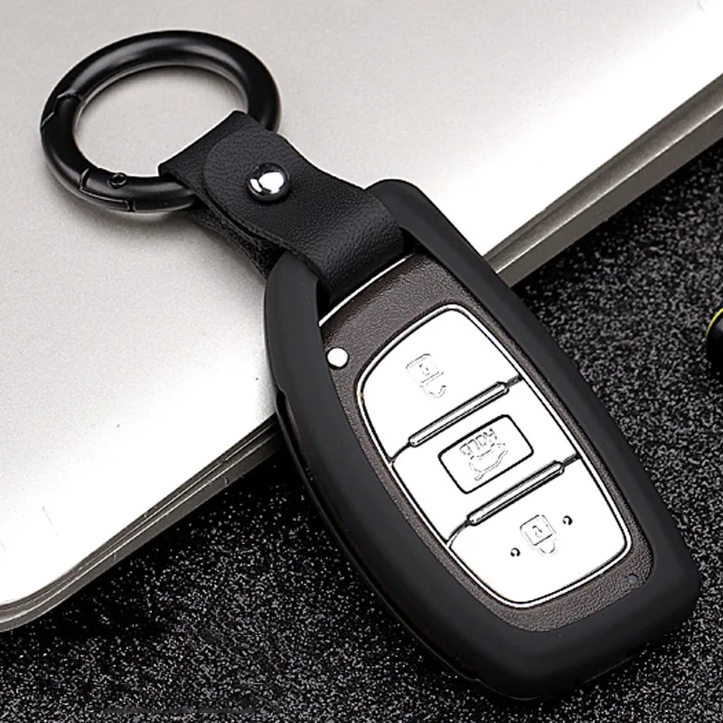 Классический цинковый сплав чехол для ключей автомобиля для hyundai Elantra Tucson Mistra Verna Sonata IX25 IX35 ключ защитный брелок