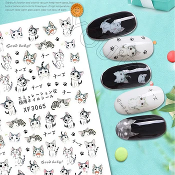 

Cat Series Nail Sticker for Nail Art Decoration Back Glue Adhesive Nails Decals on Nails Design Stickers Everything for Manicure