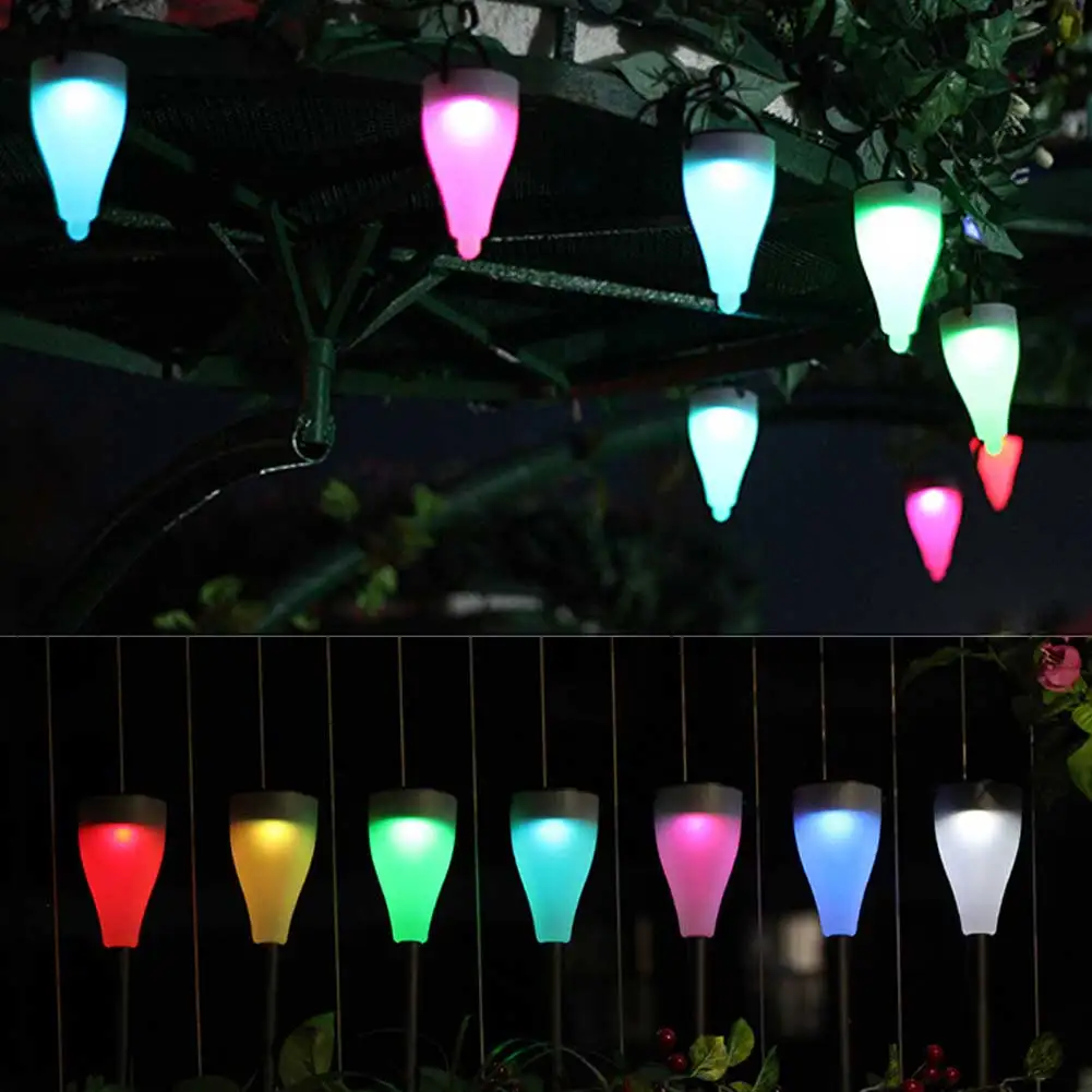 outdoor 1pc color changing led light sensor solar light led light wattage