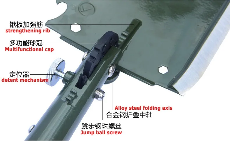 Модель китайская военная складная лопата, портативная лопата WJQ-308, многофункциональные походные лопаты для повседневного использования, лопата для активного отдыха, для выживания