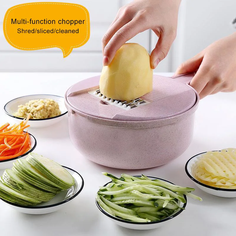 

Multifunctional Vegetable Chopper Slicer Cheese Grater Shredder for Onion Potato Zucchini P7Ding