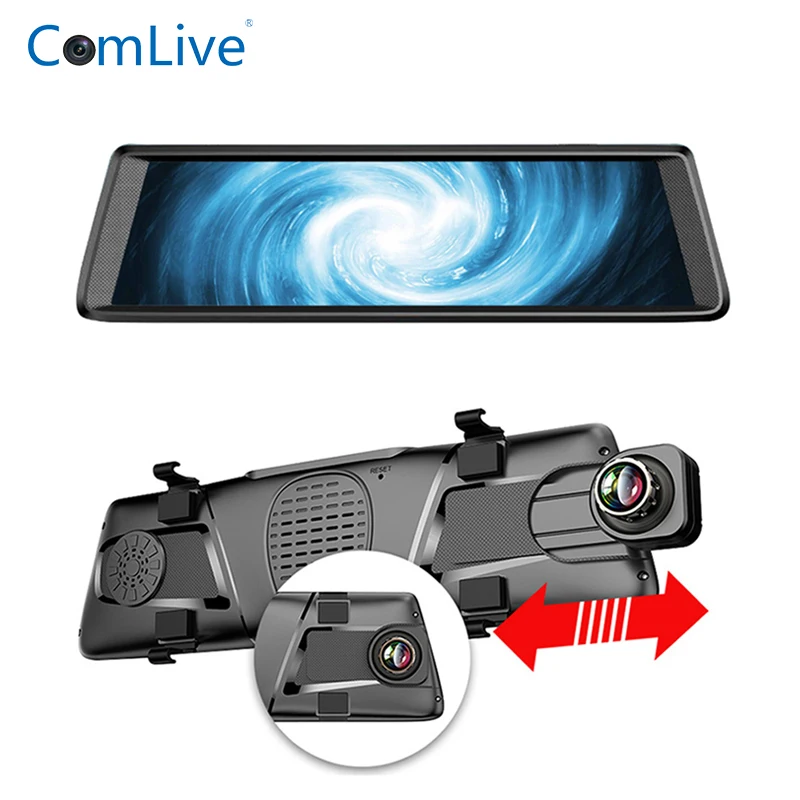 Camlive V6 Автомобильный видеорегистратор 10 &quot3g двойная камера HD1080P зеркало заднего
