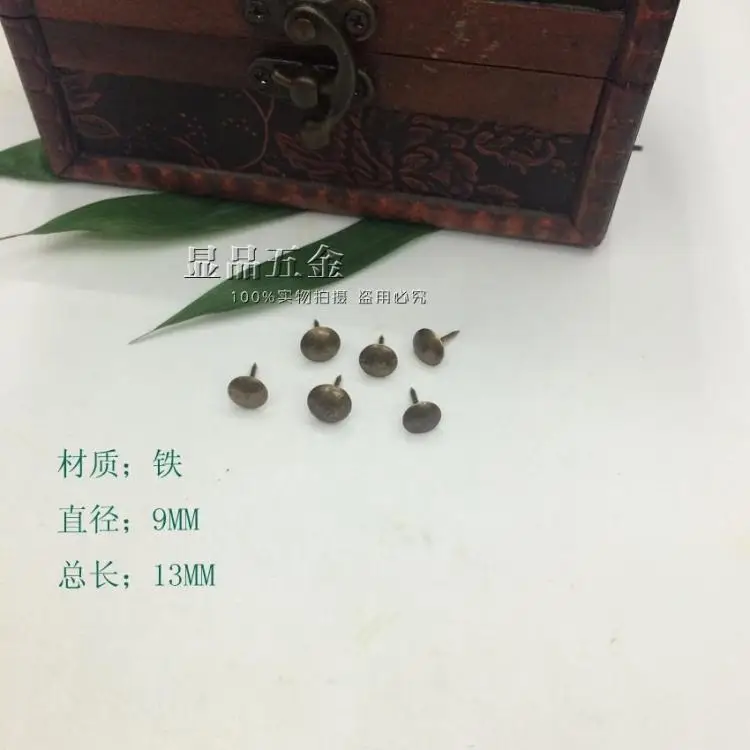 13*9mm Antique screw doornail Nail the boards Metal door Nails Decorating accessories rivet wholesale