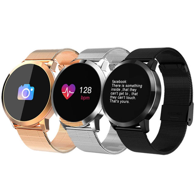 Q8 Smart Watch Q8 OLED Color Screen Smart Electronics Man Women Smartwatch Fashion Fitness Tracker Heart Rate Bluetooth pk Q1