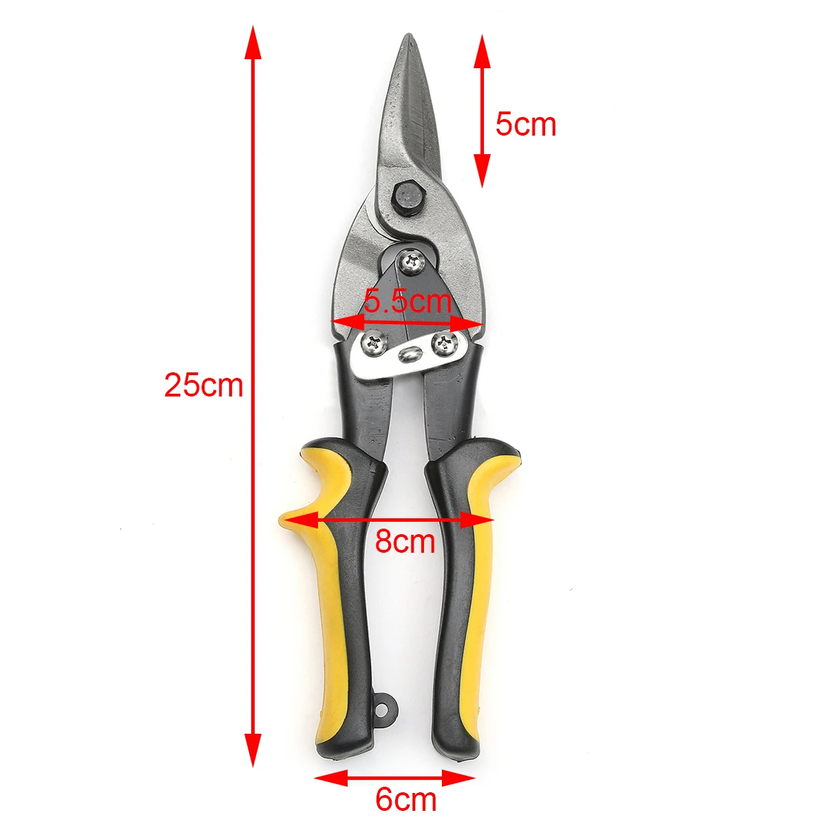 1 x 25*5.5cm Cutting Scissors Straight Aviation Tin Snip Sheet Metal Shear Pliers